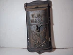 Antique Cast Iron Letter Mail Box U.s. Eagle W Flags 1890-1930. Fixed Price $109.99.