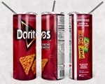 Food Dorito Nacho 20OZ Stainless Steel Double Wall Skinny Tumbler With Straw. Fixed Price $19.55.