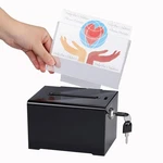Adir Suggestion Box With Slot And Lock Acrylic Donation For Fundraising.... Fixed Price $20.30.