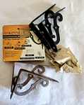 Vintage Wall Brackets Braces Forged Iron/copper Mckinney 4X3" 1 Box & Screws. Fixed Price $20.00.