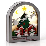 Juleasel Light Up Wooden Christmas Scene With Village-white. Fixed Price $13.35.