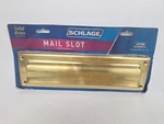 Schlage Bright Brass Metal Mail Slot - All Doors New Old Stock. Fixed Price $19.95.