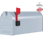 Elegant Medium Gray Galvanized Steel Post-mount Mailbox With Security Features. Fixed Price $87.99.