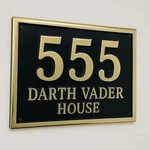 Numbers Letters Hard Brass Personalised House Apartment Door Sign Plaque Plate. Fixed Price $189.99.