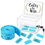 6.3X4.7X3.9 Inch Clear Acrylic Raffle Ticket Donation Box Lock 500 Blue. Fixed Price $30.77.