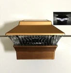 2-PK Outdoor Copper Solar Led Cap Light For 4"X4" Pvc/wood Square Fence Post. Fixed Price $32.99.