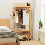 3 Layer Wooden Rail Clothes Hanging Coat Stand Shoe Rack Shelve Storage Wardrobe. Fixed Price $65.92.