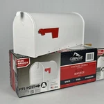 New Open Gibraltar White Metal Mailbox Model E1100W00 Made In Usa. Fixed Price $19.95.