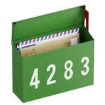 Land Voi Wall-mount Mailbox With One Flag Kit 4.33"DX14.2"WX10.43"H, Green. Fixed Price $36.03.
