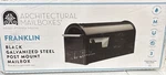 Architectural Mailboxes Franklin Black Galvanized Steel Post Mount. Fixed Price $25.49.