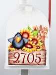 Mailbox Magnet (partial Cover) Black Bird Crow Cornstalks Custom Address Sign. Fixed Price $8.95.