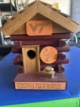 Virgina Tech Hokies Wooden Log Cabin Birdhouse Little. Fixed Price $59.99.
