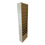 Durham Manufacturing 11 Pocket Metal Wall Literature Rack Tan Office Organizer. Fixed Price $87.99.