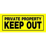 Hillman English Yellow Private Property Sign In. X 15 (6-PACK). Fixed Price $14.72.