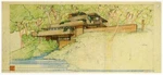 Frank Lloyd Wright John Pew House Architectural Drawing Prairie School Art Print. Fixed Price $88.00.