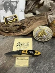 David Yellowhorse Knife/ Kershaw Spring Assisted 1660 Leek Grizzly Bear Custom. Fixed Price $235.00.