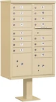 Salsbury Cluster Box Unit With 16 DOORS&2 Parcel Lockers Type Iiisandstone Usps. Fixed Price $3316.89.