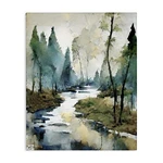 Stupell Industries Watercolor Creek Landscape Canvas Wall Art By Ray Powers. Fixed Price $52.15.