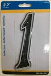 Hillman Number 1 - 5.5" Reflective Plastic 845893. Fixed Price $8.00.