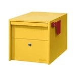Lockable Post Mount Mailbox Small 12X12X18.5 Yellow Anti Theft Adoorn Curb Size. Fixed Price $179.99.