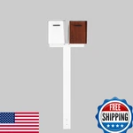Ilyapa Double Post For Outside - 43X4X4 Inch White Metal Dual Mailboxes. Fixed Price $179.05.