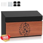 Yaocom Large Wall Mount Mailbox Galvanized Steel Rustproof Metal Locking Wood. Fixed Price $66.99.