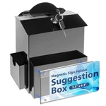 Samyucho Suggestion With Magnetic Sign Holder, Metal Donation Boxes Black. Fixed Price $46.17.