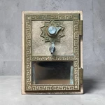 1958 Brass Us Post Office Mail Box Door Combination Lock American Device Small. Fixed Price $17.85.