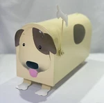 Dog Mini Mailbox Fun Figi Metal 10.5" 6" X4" Class Office Bills. Fixed Price $29.98.
