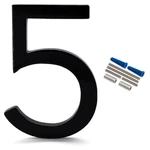 Montague Metal Products (MHN-08-F-BK1-5) 8" Floating House Number #5 Black. Fixed Price $14.99.