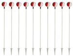 Nuvue 2665 46"-72" Red & White Adjustable Height Driveway Marker Reflectors -10. Fixed Price $139.99.