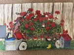 Red Garden Mailbox Cover 18"X21" Magnetic Pvc Post Mount. Fixed Price $15.00.