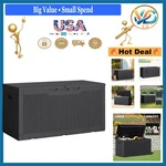 Greesum 100 Gallon Outdoor Storage Box Waterproof Lockable Garden Patio Black. Fixed Price $111.23.