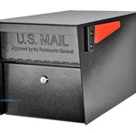 Boss Manager Black Steel Locking Security Post Mount Mailbox 7506. Fixed Price $105.00.