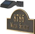 Whitehall Products Standard Wall Illuminator Solar Address Lamp, Black. Fixed Price $66.19.