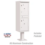 Salsbury Outdoor Parcel Locker ,2 Compartments-white With Usps Access ?type. Fixed Price $2843.38.