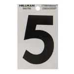Hillman 3" Adhesive House Number 5 Black And Silver. Fixed Price $6.95.