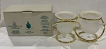 Partylite Gemini Frosted Votive Candle Holders Pair P7106 Gold Rings New Box. Fixed Price $8.99.