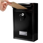 Deayou Wall Mount For Outside, With Key Lock, Steel Black. Fixed Price $35.99.