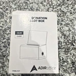 Adiroffice Acrylic Donation Ballot Box Lock 2 Keys Mpn 637 Stand Alone. Fixed Price $7.00.