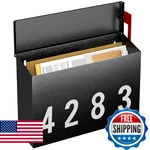 Land Voi Modern Wall-mount Mailbox, Mailboxes For Outside, With One Flag Kit. Fixed Price $51.77.