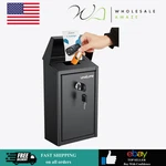 Uniclife Black Metal Donation Wall Mounted Mailbox With Top Slot,. Fixed Price $31.99.