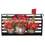 Briarwood Lane Striped Geraniums Oversized Mailbox Cover 20X14.5. Fixed Price $19.95.