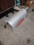 Farmhouse Steel Vintage Mailbox Rustic Galvanized Rural Weathered Fulton Co. Fixed Price $50.00.