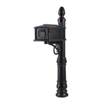 Architectural Mailboxes Post Combo Victorian Black Medium Size Plastic. Fixed Price $137.87.