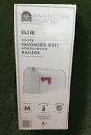 E1600WAM Architectural Mailboxes Elite Post-mount Medium White Steel. Fixed Price $30.99.