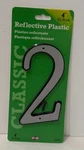 Hy-ko Decorative Home Address Number Silver Reflective W/black Trim Plastic 4". Fixed Price $7.99.
