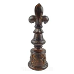 Fleur Lis 4 Point Standing Finial Statue Shelf Mantel Top Decor Brushed Brown. Fixed Price $22.45.