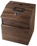 Wood Charity Donation Collection Box Office Suggestion Ballot With Wide Slot. Fixed Price $84.74.