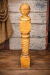 Antique Turned Wood Newel Post Spiral Stair Architectural Salvage Decor. Fixed Price $295.00.